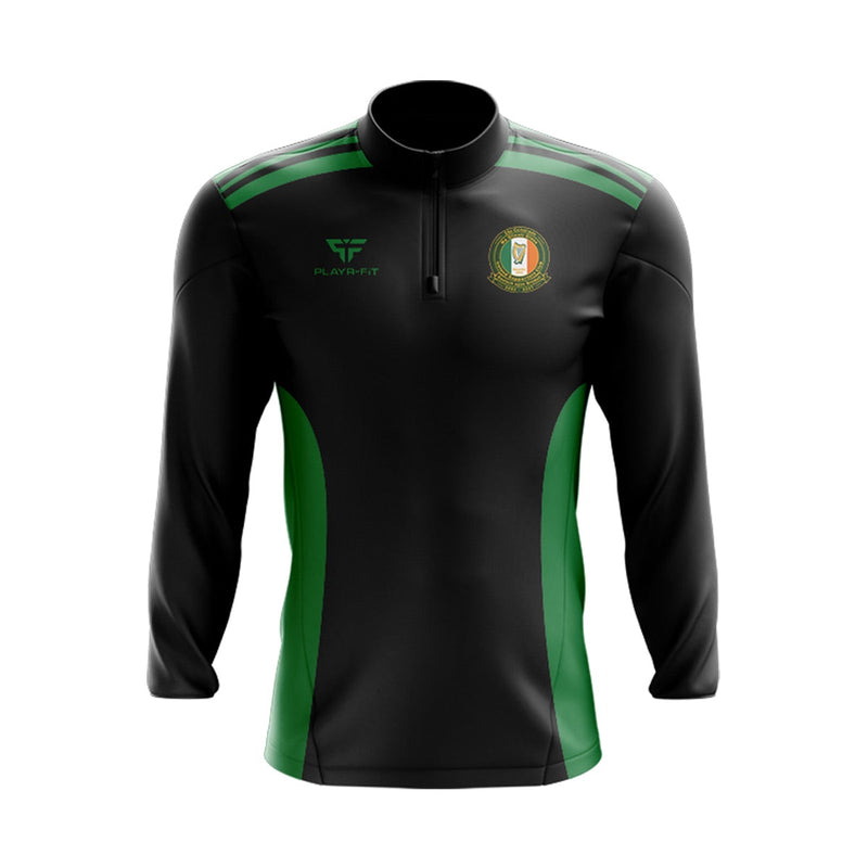 Load image into Gallery viewer, Na Glinntí Glasa ISC Midlayer (1/4 Zip) Endure (Black/Green) Anniversary - Kids
