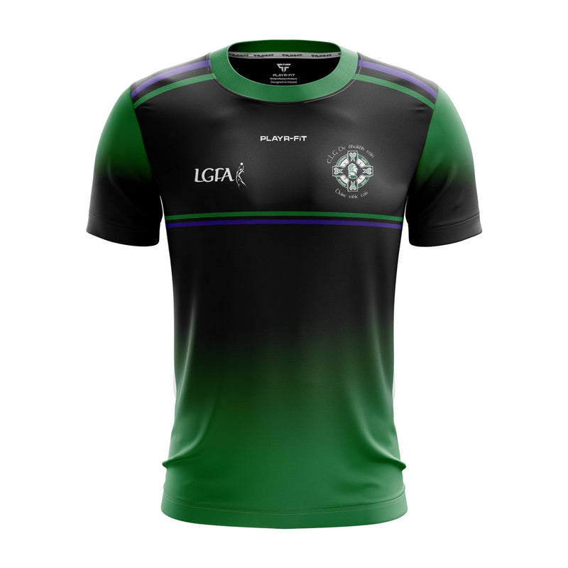 Load image into Gallery viewer, Wolfe Tone GAC Derrymacash Jersey 01 Black/Green (LGFA) - Adults