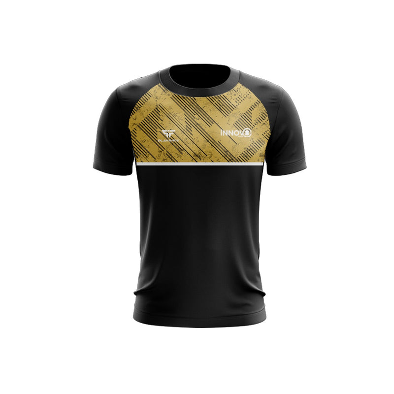Load image into Gallery viewer, Innov8 Gym T-Shirt Dynamic (Black/Gold) - Adults