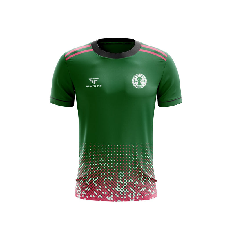 Load image into Gallery viewer, South Kildare CSC Jersey F13 Ladies (Green/Pink) - Kids