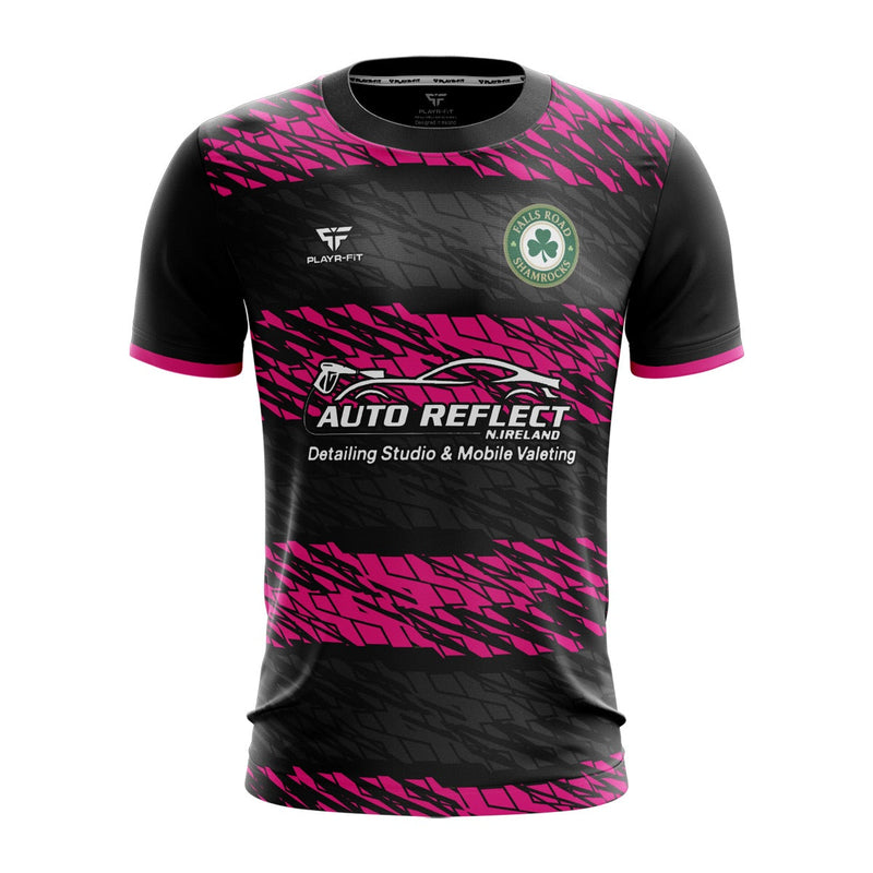 Load image into Gallery viewer, Falls Road Shamrocks Jersey Black/Pink - Adults