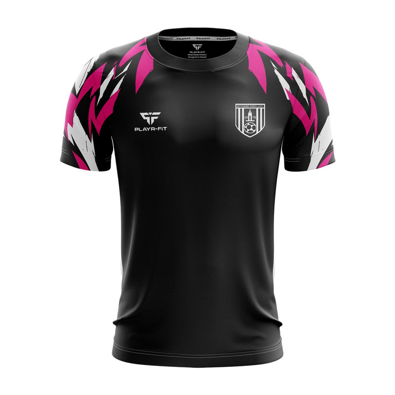 Load image into Gallery viewer, Dunmore Town AFC Jersey 52 Black/Pink/White - Kids