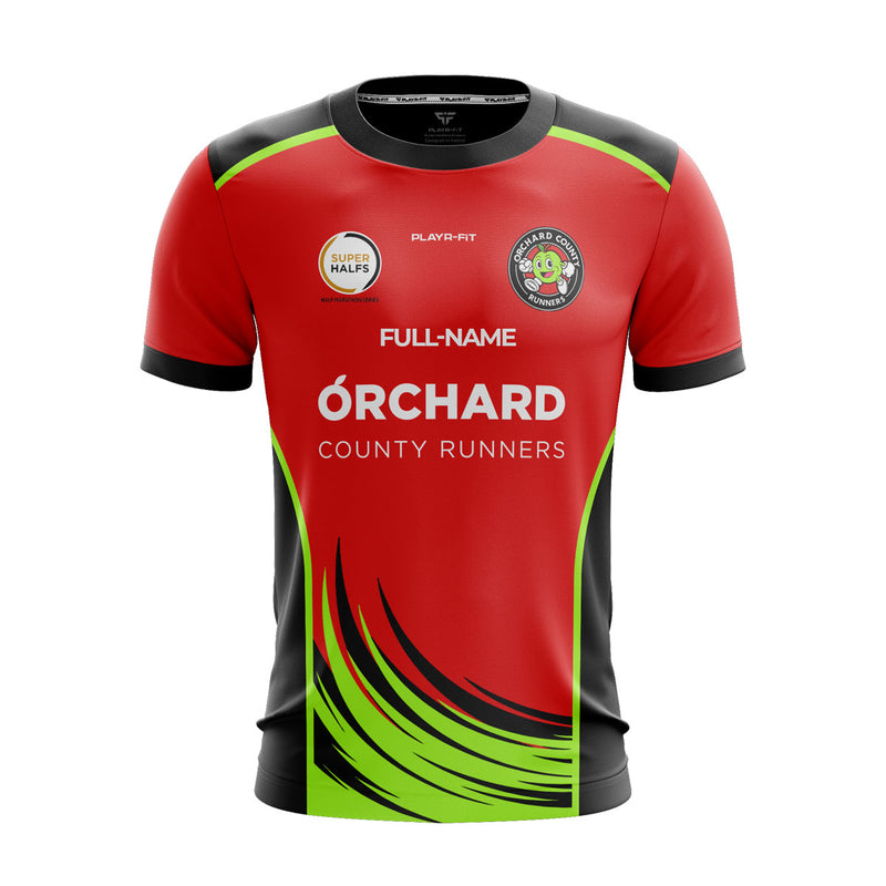 Load image into Gallery viewer, Orchard County Runners Jersey Red Super Halfs - Kids