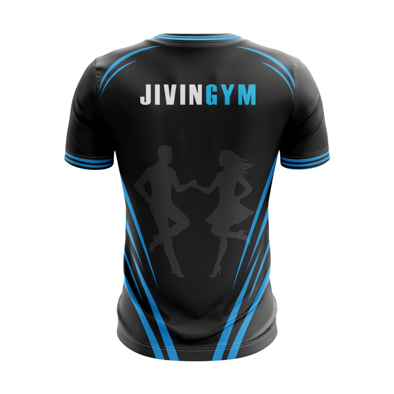 Load image into Gallery viewer, JivinGym Jersey Custom Black/Blue - Adults