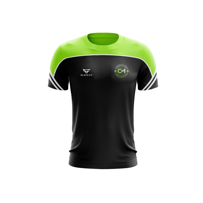 Load image into Gallery viewer, CM Health & Fitness T-Shirt Momentum Black/Green - Kids