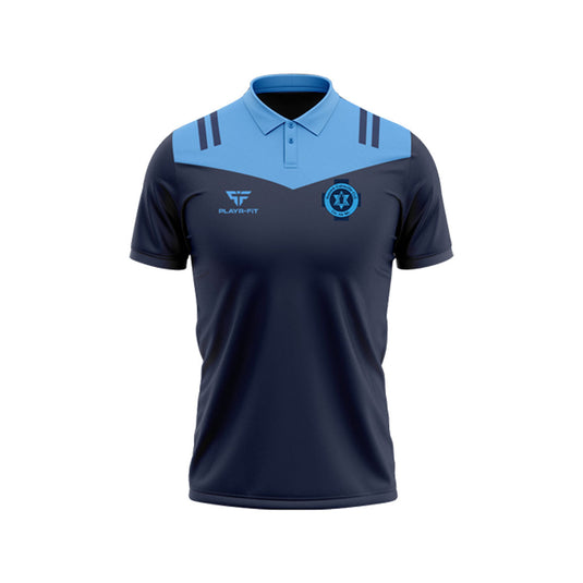 St Colmcilles GFC Meath Polo Tenacity Navy/Sky Blue - Adults