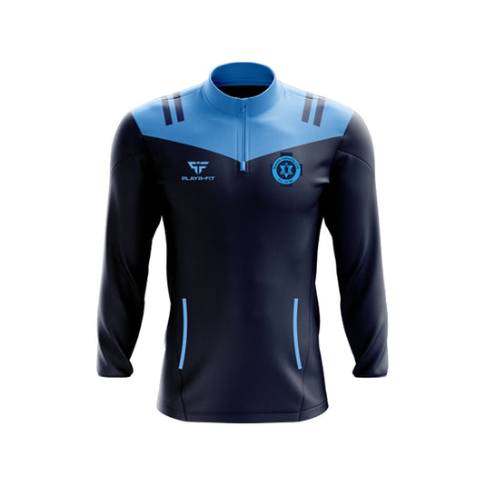 St Colmcilles GFC Meath Midlayer (1/4 Zip) Tenacity Navy/Sky Blue - Kids