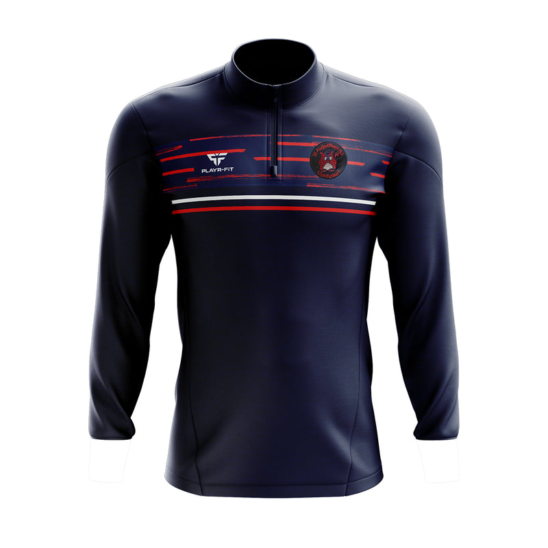 Load image into Gallery viewer, St Augustines NS Clontuskert Midlayer (1/4 Zip) Optimum (Navy/Red/White) - Adults