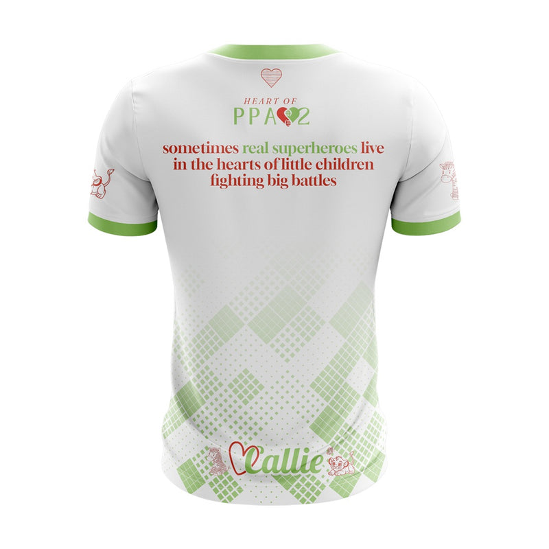 Load image into Gallery viewer, Callie Heart Warrior Jersey B13 (White/Green) - Adults