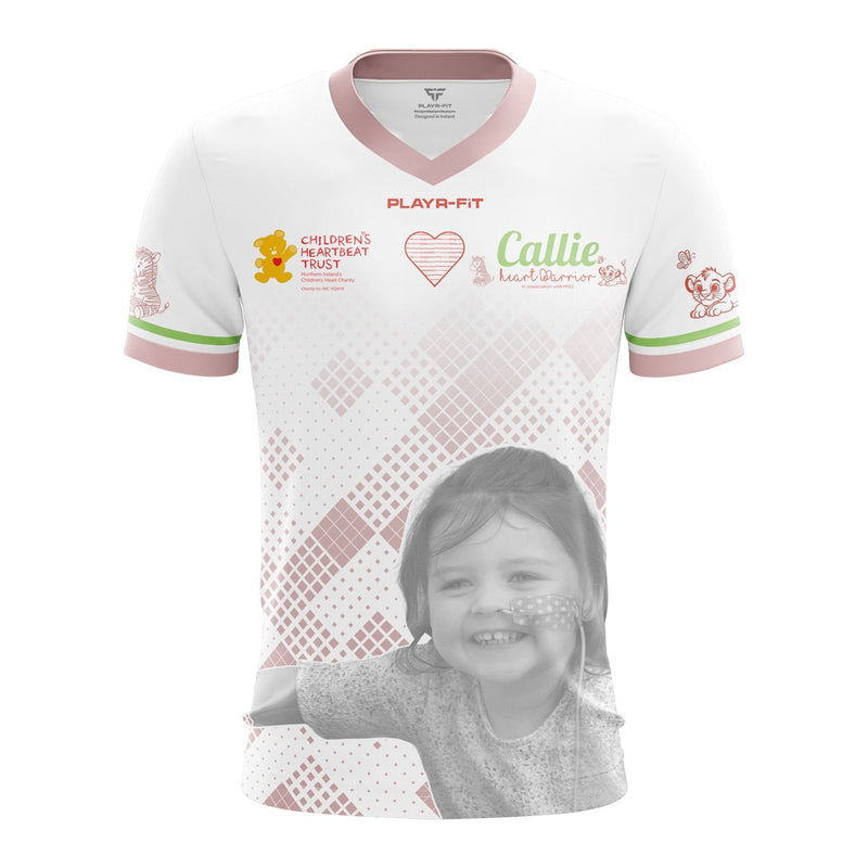 Load image into Gallery viewer, Callie Heart Warrior Jersey B13 (White/Pink) - Adults