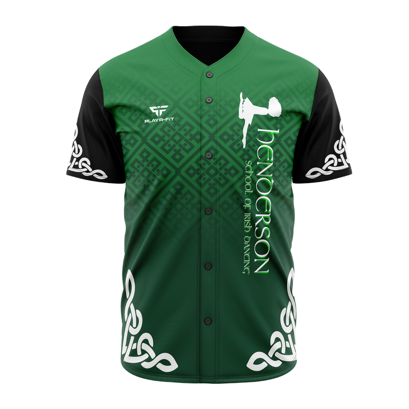 Load image into Gallery viewer, Henderson School of Irish Dancing Sublimated Baseball Shirt (with buttons) - Adults