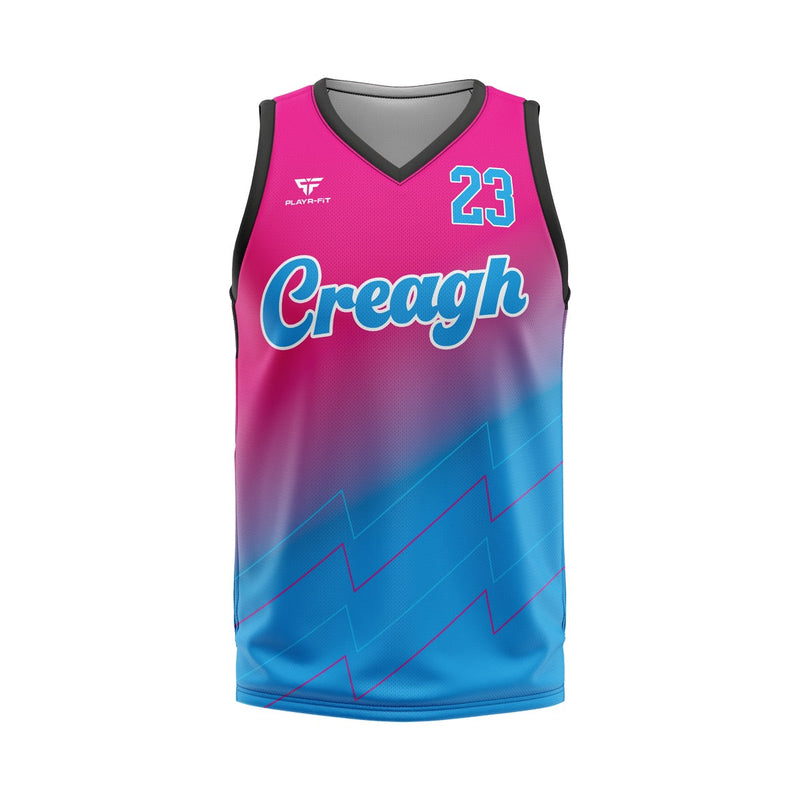 Load image into Gallery viewer, Creagh College Students Basketball Vest Blue/Pink - Kids