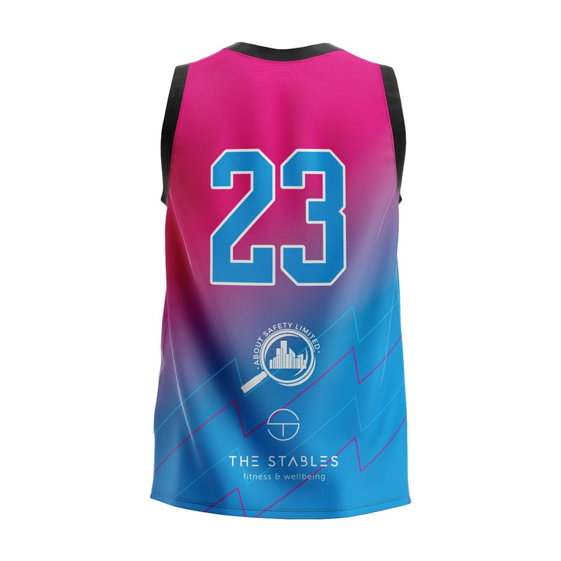 Load image into Gallery viewer, Creagh College Students Basketball Vest Blue/Pink - Kids