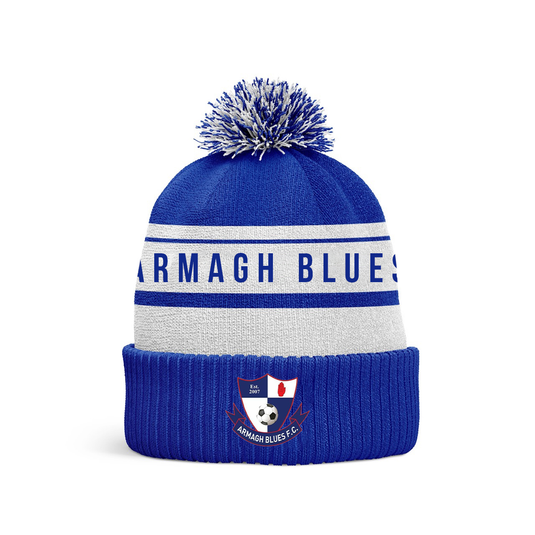 Armagh Blues FC Bobble Hat - Kids - Age 8 and Under