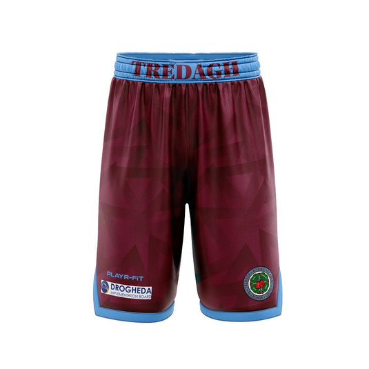 Tredagh Boxing Club Sublimated Boxing Shorts (Maroon) - Adults