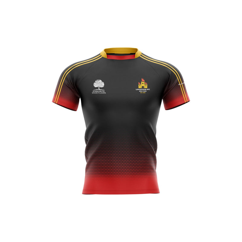 Load image into Gallery viewer, Lansdowne RFC NY Rugby Jersey (Black) (2 Way Stretch) - Kids