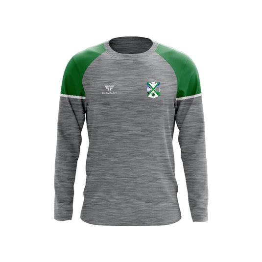 Geraldines GFC Louth Crew Neck Stellar (Grey/Green/White) Colour - Adults
