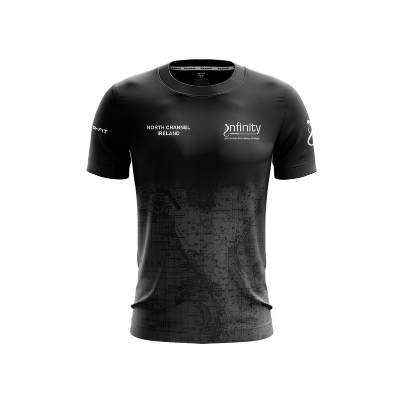 Load image into Gallery viewer, Infinity North Channel Swimming Jersey (Black) - Kids
