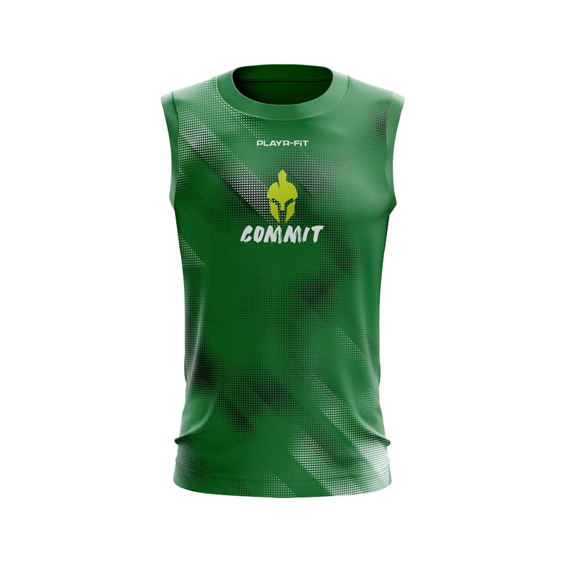 Load image into Gallery viewer, Commit Gym Vest 25 Green - Adults