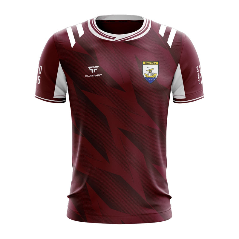 Load image into Gallery viewer, All Ireland Hurling Supporters Jersey (Galway) - Adults