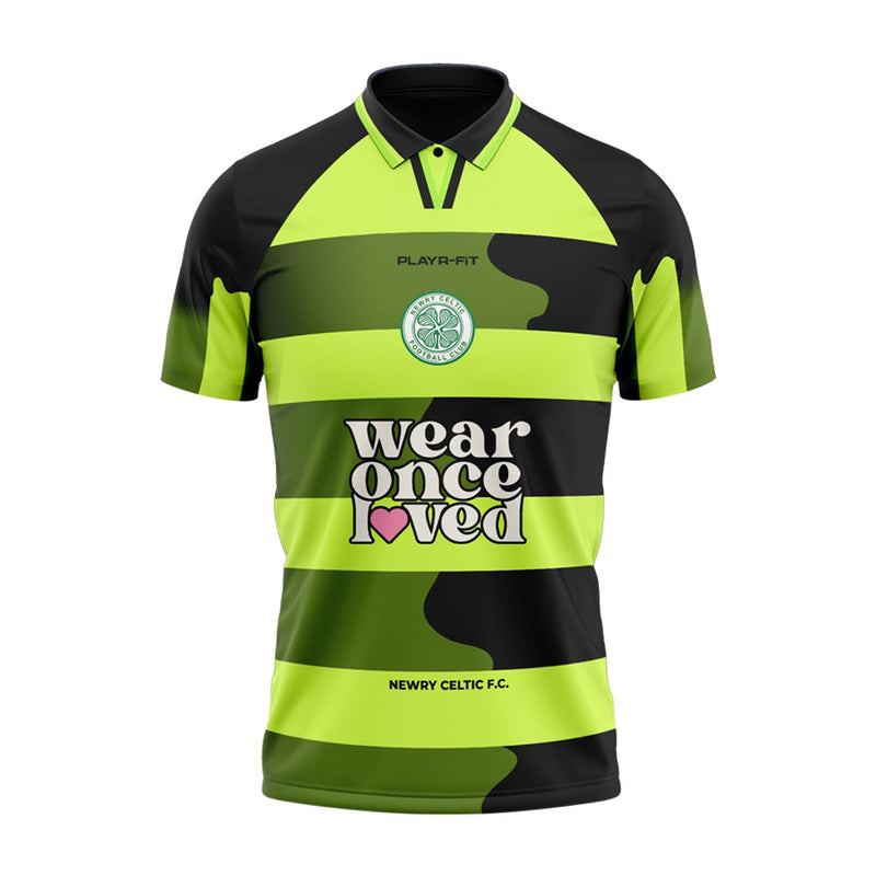 Load image into Gallery viewer, Newry Celtic FC Pro Jersey Away (Black/Yellow) - Kids