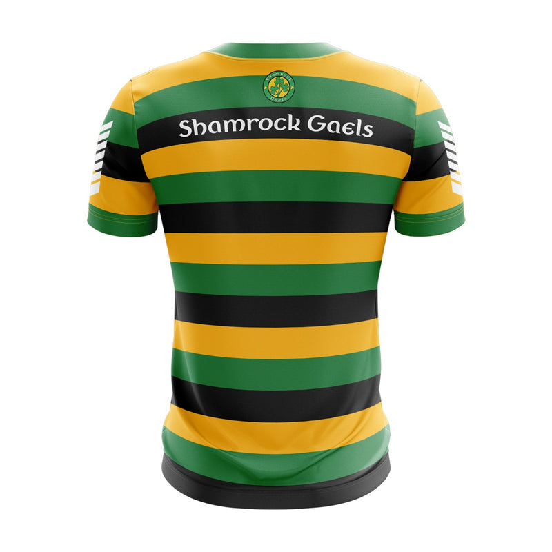 Load image into Gallery viewer, Shamrock Gaels Armagh Jersey B23 Black/Green/YellowGold (Boys) - Adults