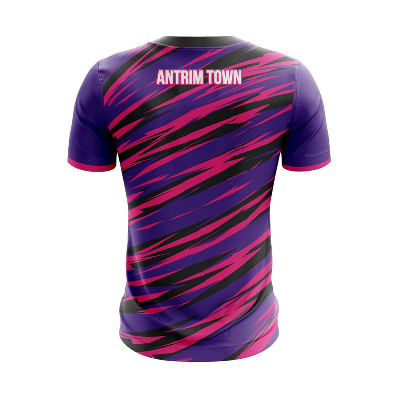 Load image into Gallery viewer, Antrim Town WFC Jersey B37 (Black/Purple/Pink - Training) - Adults