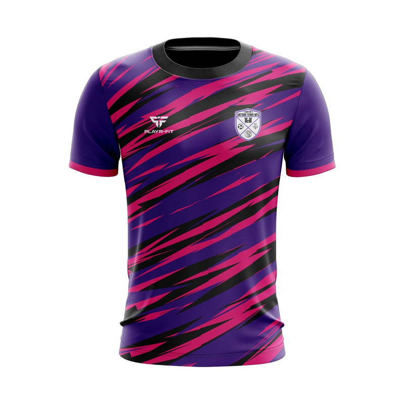 Load image into Gallery viewer, Antrim Town WFC Jersey B37 (Black/Purple/Pink - Training) - Adults