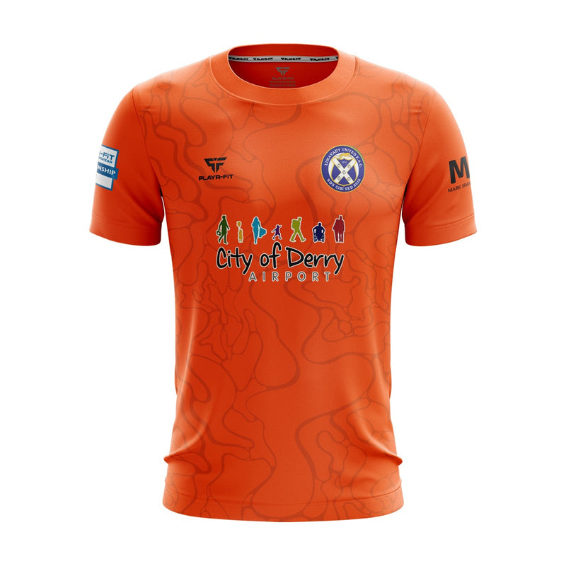 Load image into Gallery viewer, Limavady United FC Pro Jersey (GK Orange) - Adults