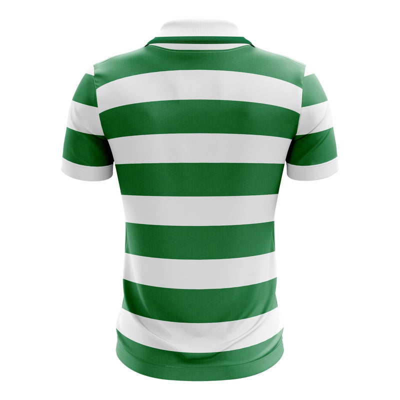 Load image into Gallery viewer, The Association of Irish Celtic Supporters Club Jersey Hooped (White/Green) - Adults