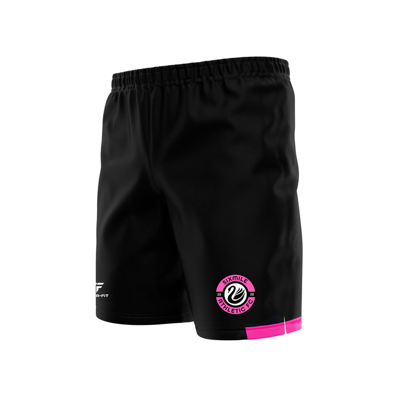 Load image into Gallery viewer, Sixmile Athletic FC Leisure Shorts (Black/Pink/White) - Kids