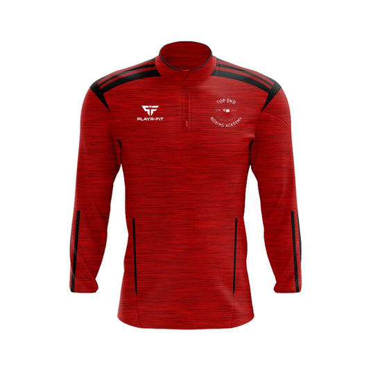 Top End Boxing Academy Midlayer (1/4 Zip) Adroit (Red/Black) - Adults