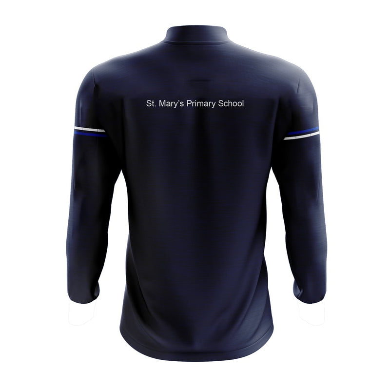 Load image into Gallery viewer, St Marys PS Newcastle Students Midlayer (1/4 Zip) Courage (Navy/Blue/White) - Kids