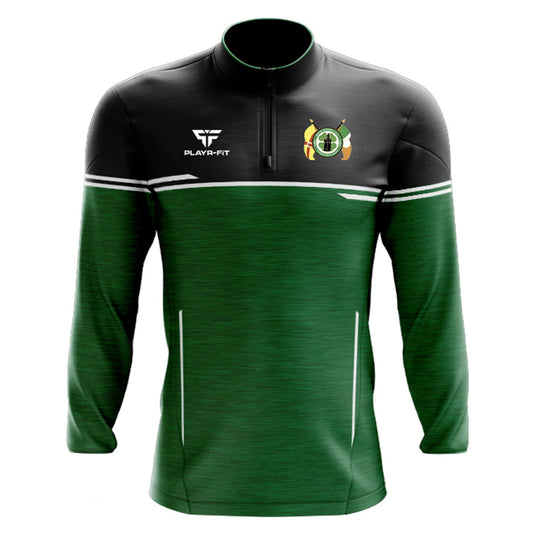 CSC Carrickmacross Midlayer (1/4 Zip) Courage (Black/Green/White) - Adults