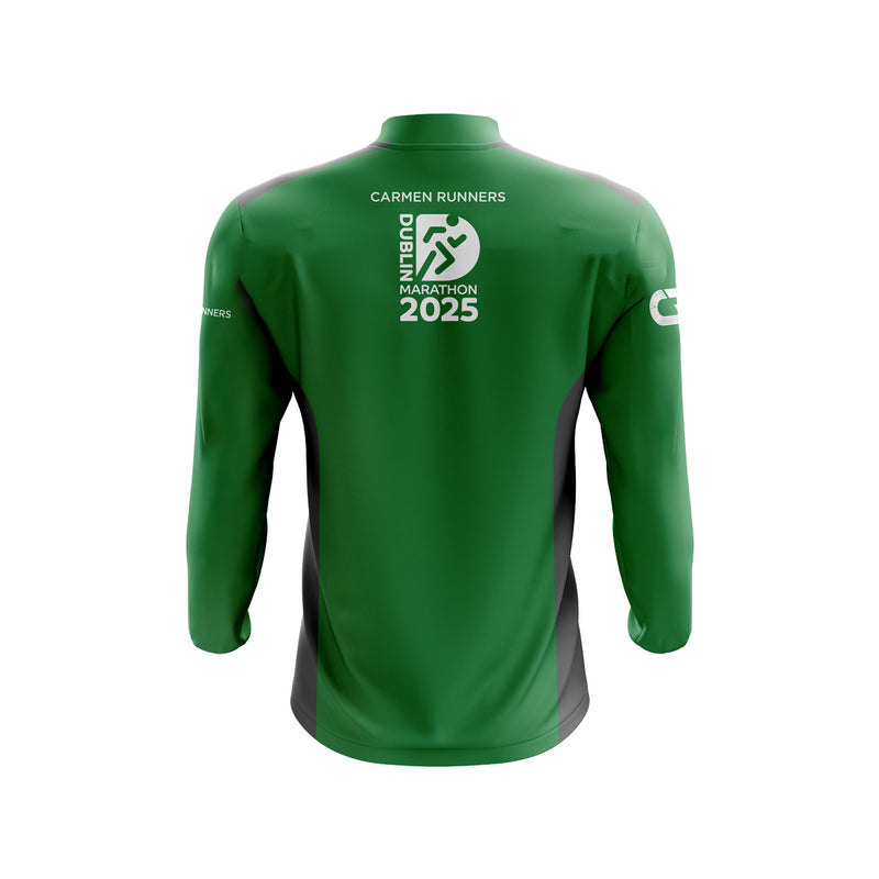 Load image into Gallery viewer, Carmen Runners Midlayer (1/4 Zip) Endure (Green/Grey/White) Dublin 2025 - Adults