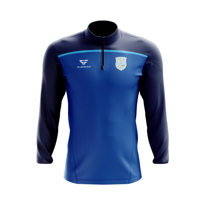 Load image into Gallery viewer, Rooskey NS Students Midlayer (1/4 Zip) Spirit (Blue/Navy/Sky) - Adults
