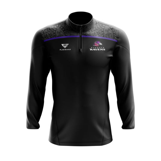 Dundalk Ravens Midlayer (1/4 Zip) Spirit (Black/Grey/Purple) - Adults