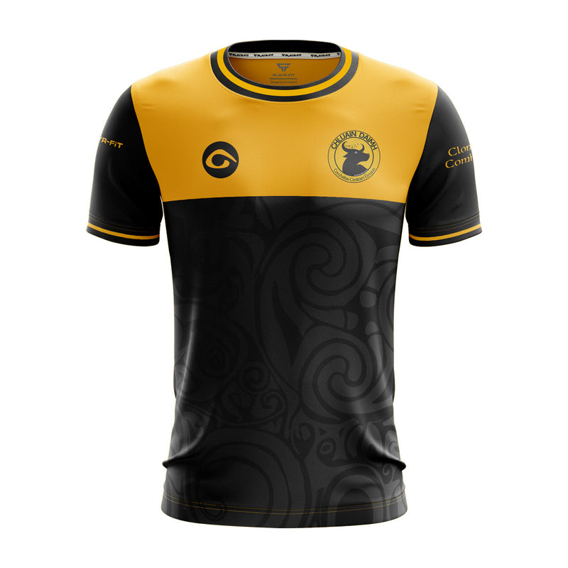 Load image into Gallery viewer, Clonduff Comhaltas Jersey Black/Yellow - Adults