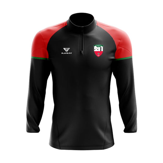 Glasnevin FC Midlayer (1/4 Zip) Stellar (Black/Red/Green) - Adults
