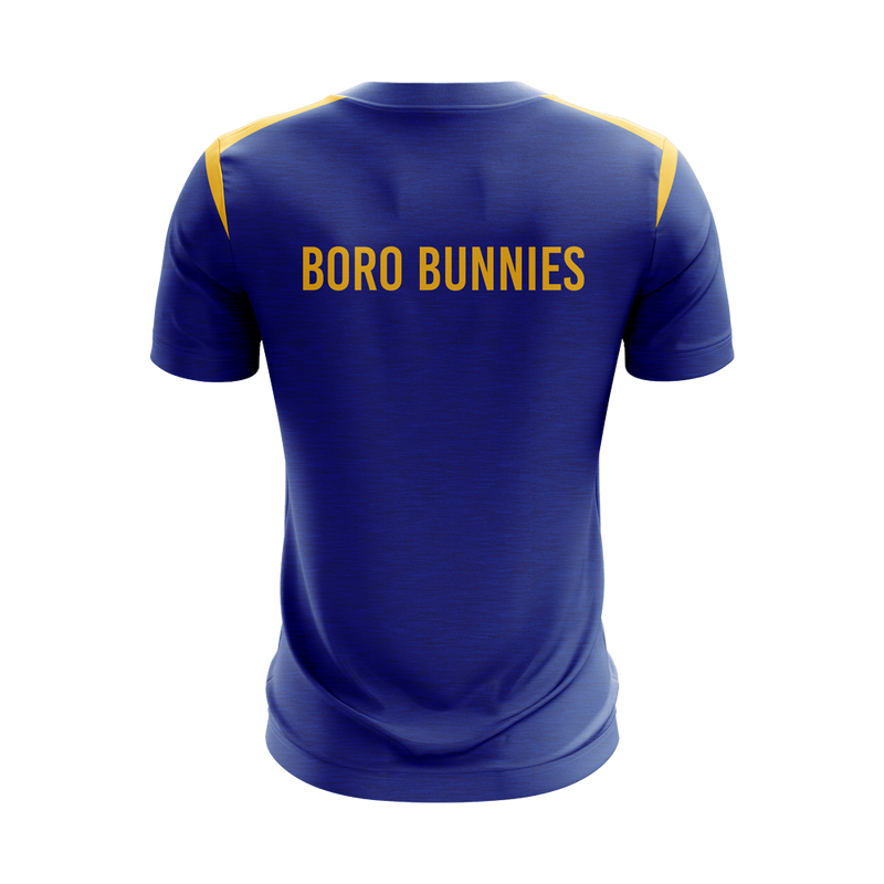 Load image into Gallery viewer, Snugboro FC T-Shirt Adroit (Blue/YellowGold - Boro Bunnies) - Kids
