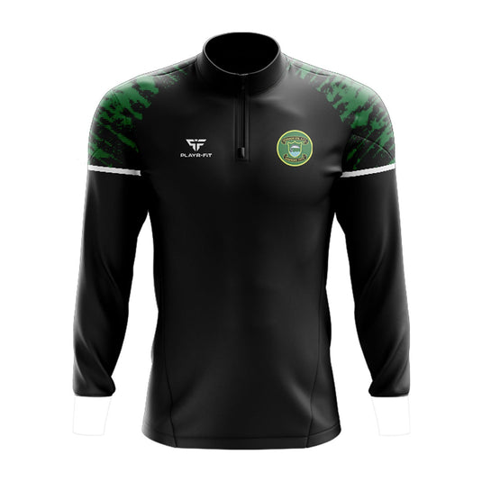 Coonagh United AFC Midlayer (1/4 Zip) Stellar (Black/Green/White) - Adults