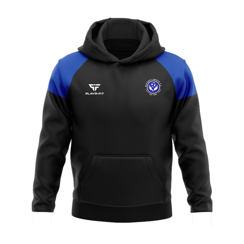 Load image into Gallery viewer, Waveney Swifts FC Hoodie Stellar (Black/Blue) - Adults