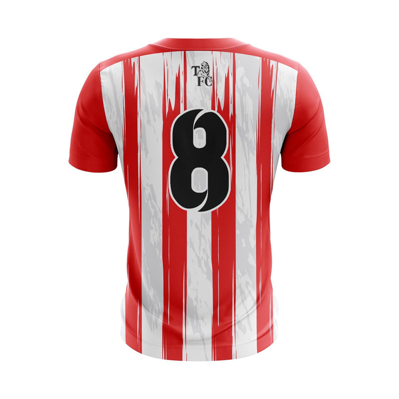 Load image into Gallery viewer, Tullans Red Star FC Jersey D38 Red/White Strip - Kids