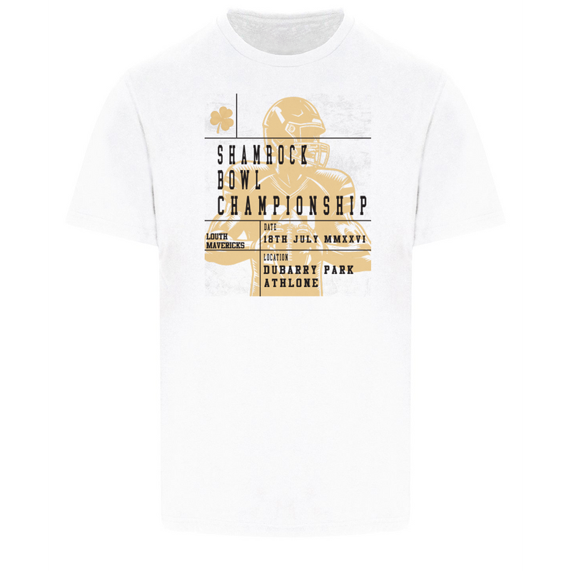 Load image into Gallery viewer, POD Louth Mavericks T-Shirt Shamrock Bowl (01) - Kids
