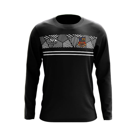 Clarecastle Handball Club Crew Neck Optimum (Black/White) - Kids