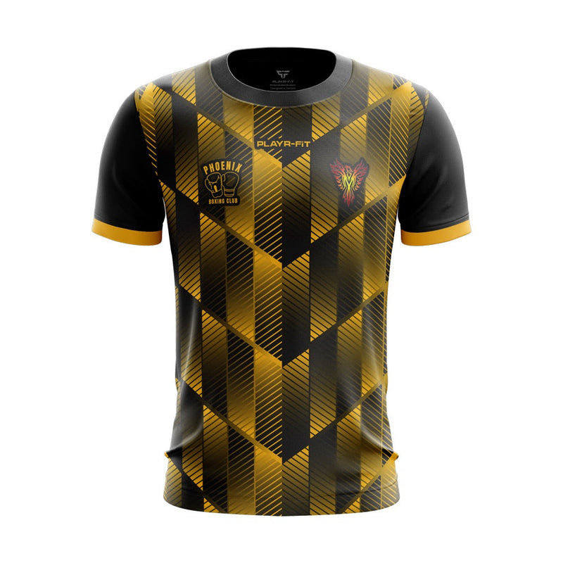 Load image into Gallery viewer, Phoenix Boxing Club Jersey D04 (Black/YellowGold) - Adults