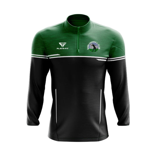 Bawn Handball Club Midlayer (1/4 Zip) Courage (Black/Green/White) - Adults