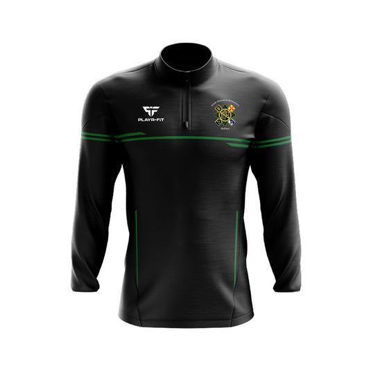 INF Belfast Midlayer (1/4 Zip) Courage (Black/Green) - Kids