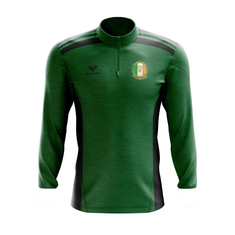 Load image into Gallery viewer, Na Glinntí Glasa ISC Midlayer (1/4 Zip) Endure (Green/Black) - Kids