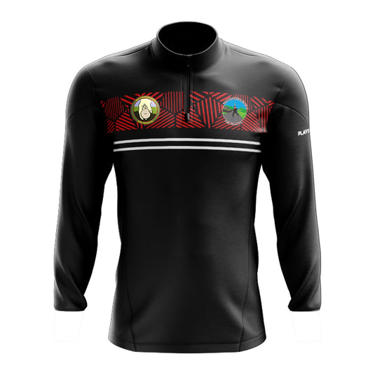 Madden Road Bowls Midlayer (1/4 Zip) Optimum (Black/Red/White) - Adults